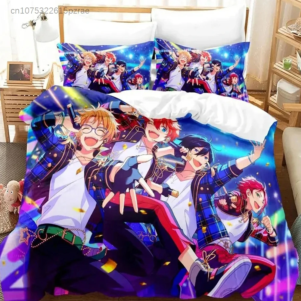 Ensemble Stars Bedding Set For Bedroom Soft Modern Bedspreads Comefortable Kids Duvet Cover Quilt Cover And Pillowcase