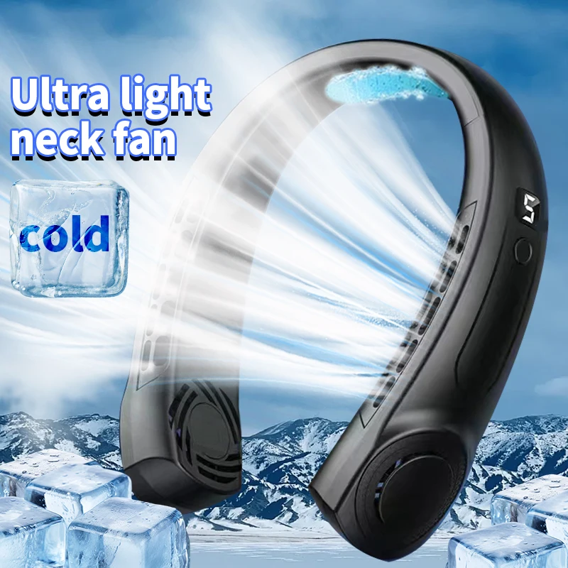 2026 New Upgrade Neck Fan, Cooling Device, Strong Wind But Quiet, Long Battery Life, Summer Cooling Must-have Item