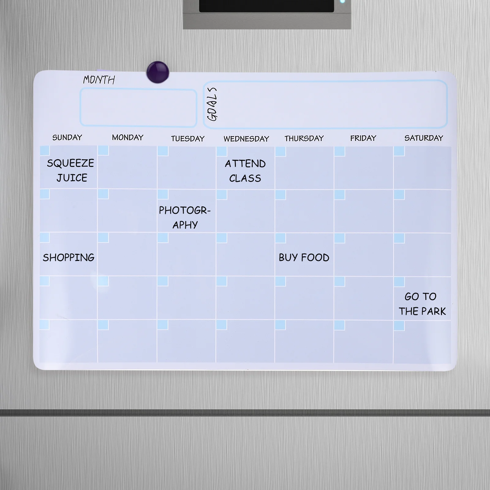 

Magnetic Plan Sticker Erasable Monthly Schedule Board Refrigerator Whiteboard Meal Planner Reminder Fridge Calendar