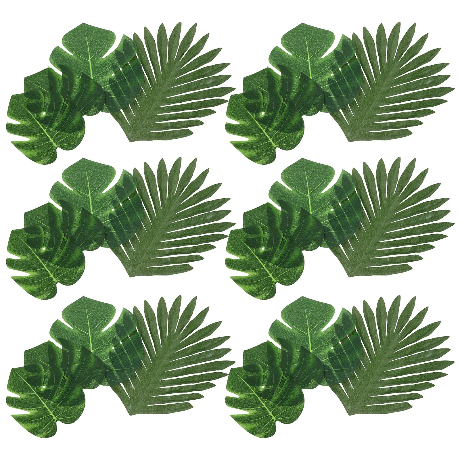 

48Pcs Realistic Artificial Monstera Leaves Faux Tropical Greenery for Jungle Luau Hawaiian Party Table Decor Wedding Birthday