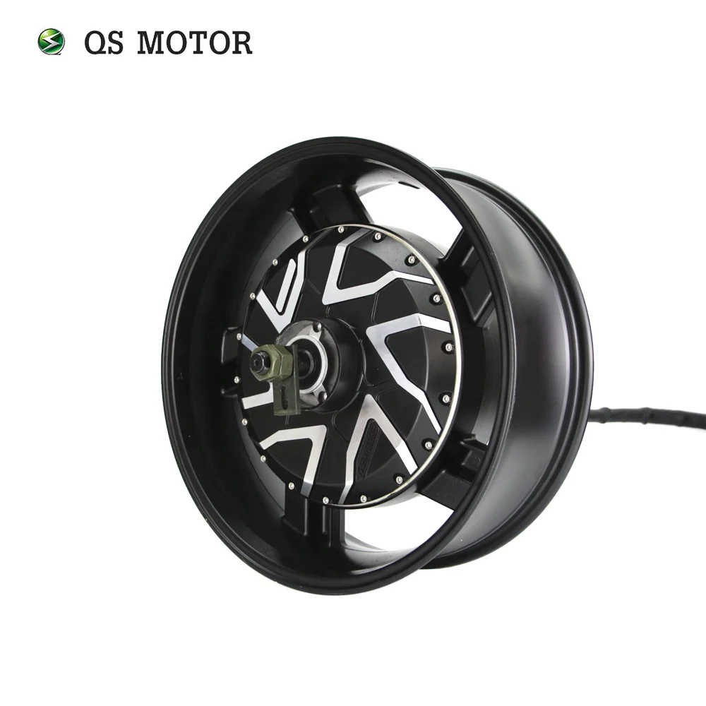 Most Powerful QS Motor 12000W 12KW 17 X 6.0 Inch in Wheel Hub Motor with Kelly QSKLS72601 Controller for Electric Motorcycle