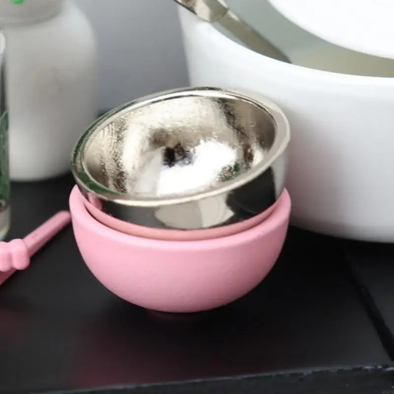 Miniatuur servies voor poppenhuis scène display 1/12 schaal metalen eetstokjes