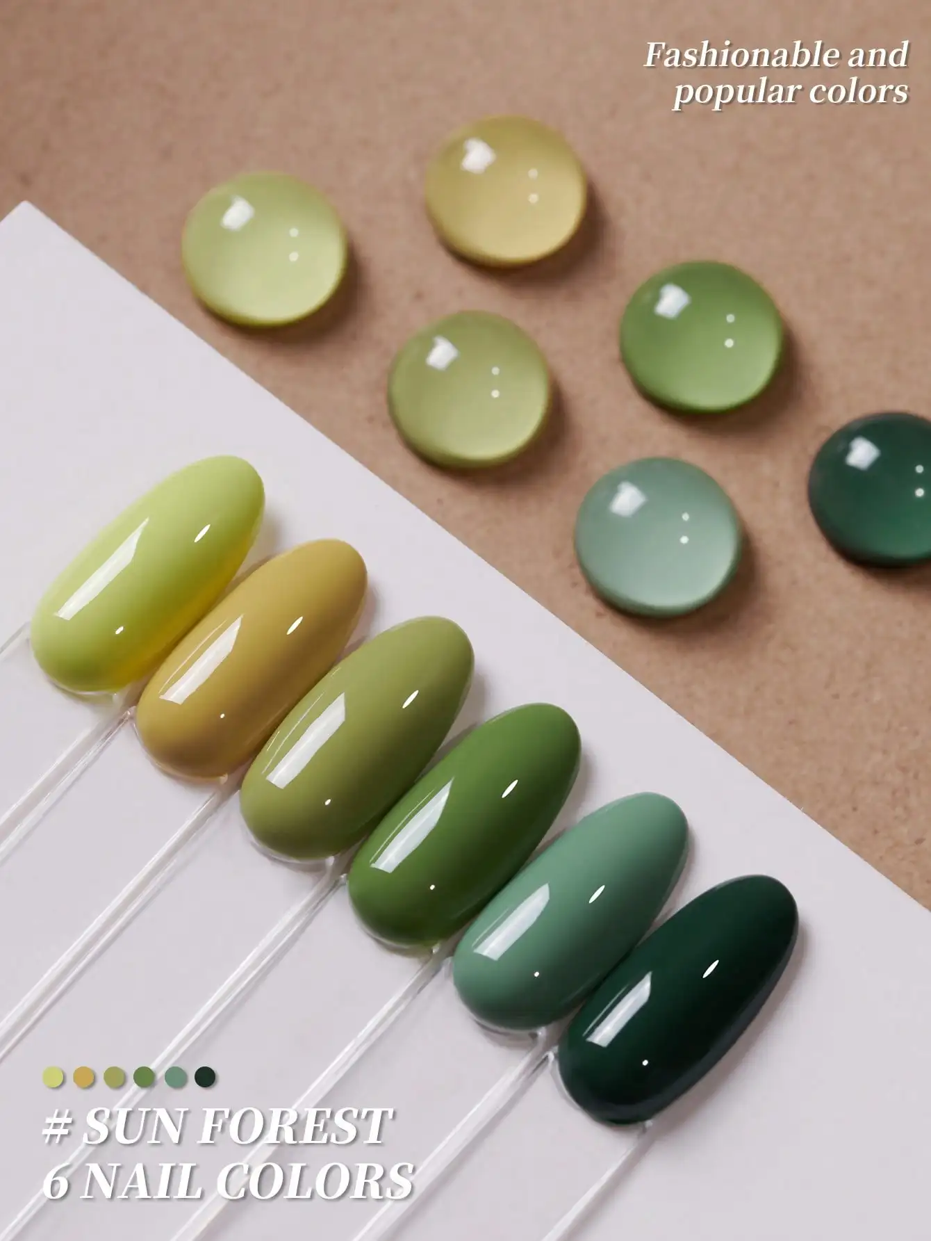 ชุดยาทาเล็บเจลสีเขียว XEIJAYI 6 ชิ้น ขนาด 15 มล. ต่อชิ้น ยาทาเล็บแบบแช่ UV LED กึ่งถาวร คุณภาพระดับร้านทำเล็บ สำหรับทำเล็บเอง