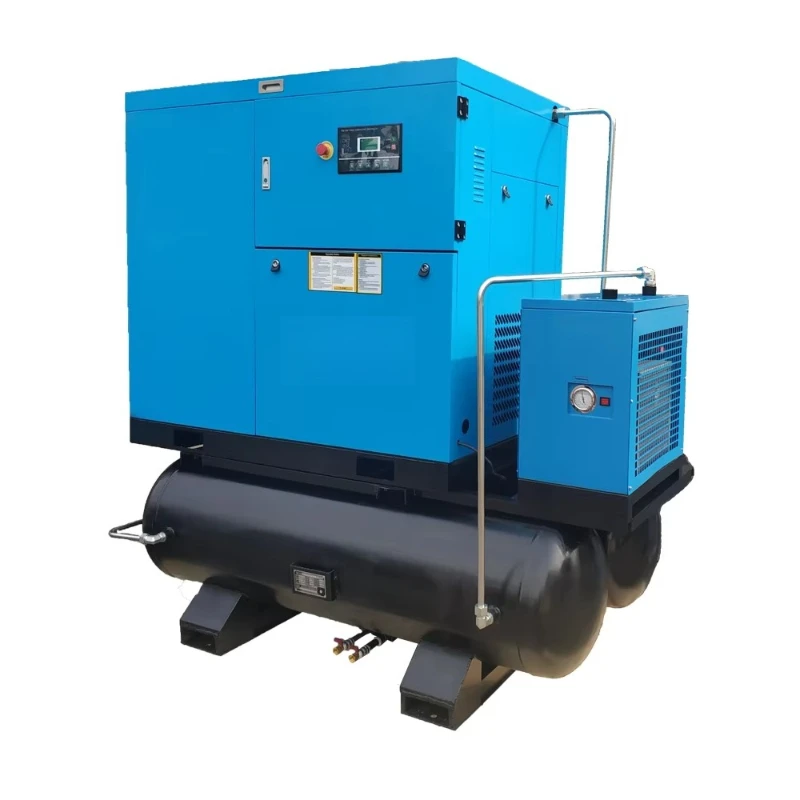Compact Permanent Magnet Screw Compressor For Small Furniture Hardware Polishing Spray Painting Workshop