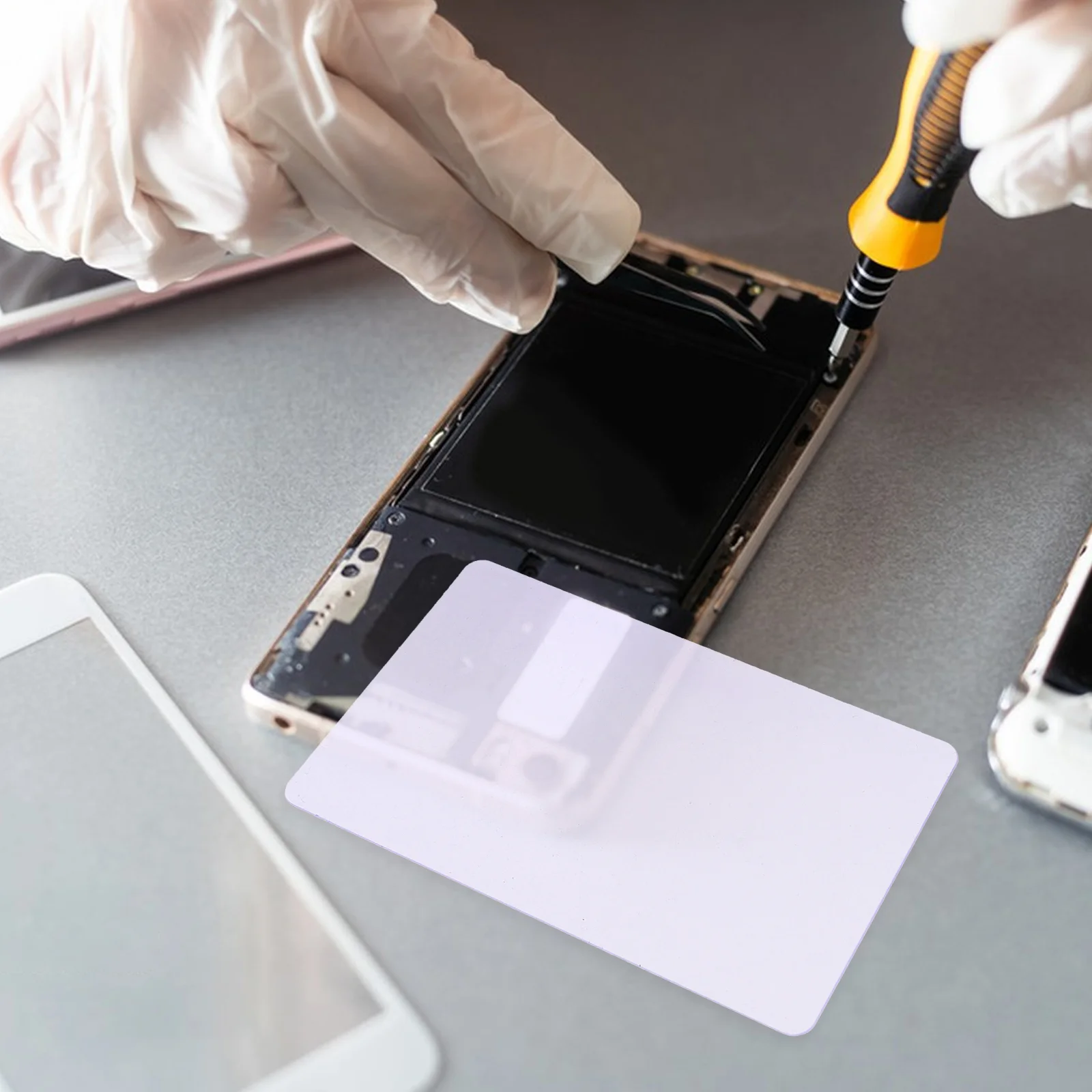 100 ชิ้นโทรศัพท์มือถือ Disassembly Card Screen Remover เครื่องมือชุดซ่อมโทรศัพท์มือถือการ์ด LCD กําจัด Pvc Pry