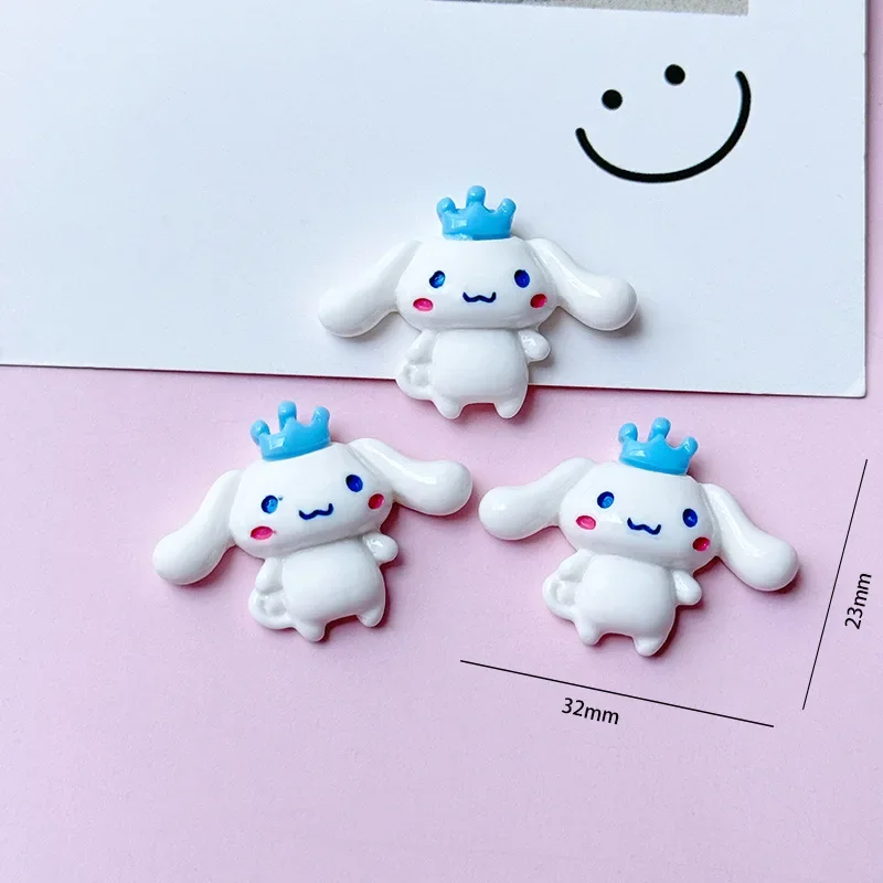 5 buah lucu warna-warni Mini Seri Sanrio Resin kartun Flatback pesona untuk Diy Resin kerajinan bahan Scrapbooking Embellisdment