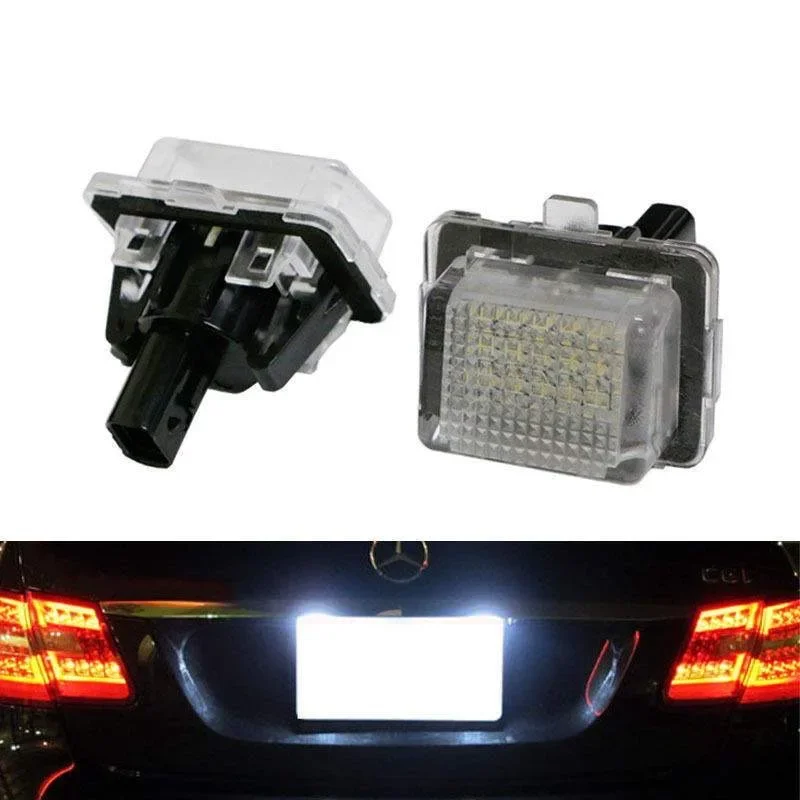 

2pcs LED Number License Plate Light for Mercedes Benz W204 W212 C207 C216 W221 Canbus Error Free Focos Led Auto Car Accesorios