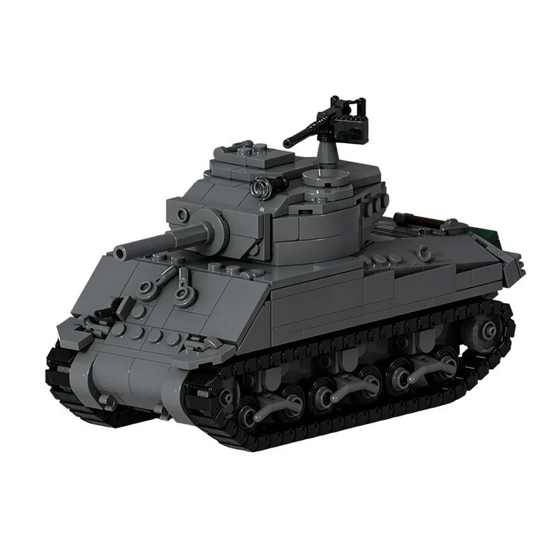 QWERT M4A3E2 Military Tank Model MOC Building Bricks War Equipment Style Modular Technology Gifts Holiday Assemble Toys Suit