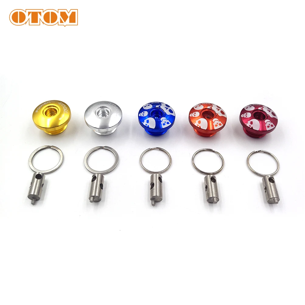 OTOM Safety Oil Filler Plug Anti-theft Bolt Aluminum Stopper Cap For ZONGSHEN Engine NC250 NC450 KAYO Motoland BSE Megelli Xmoto