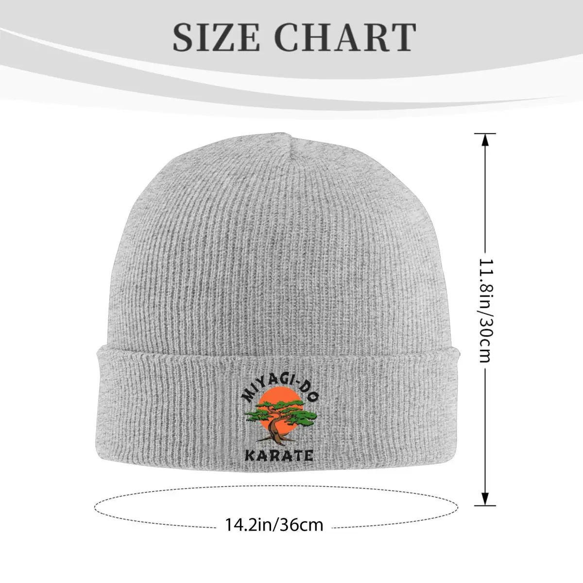 Karate Logo Warm Knitted Cap Winter Knit Bonnet Hat Skullies Beanies Hip Hop Caps for Unisex