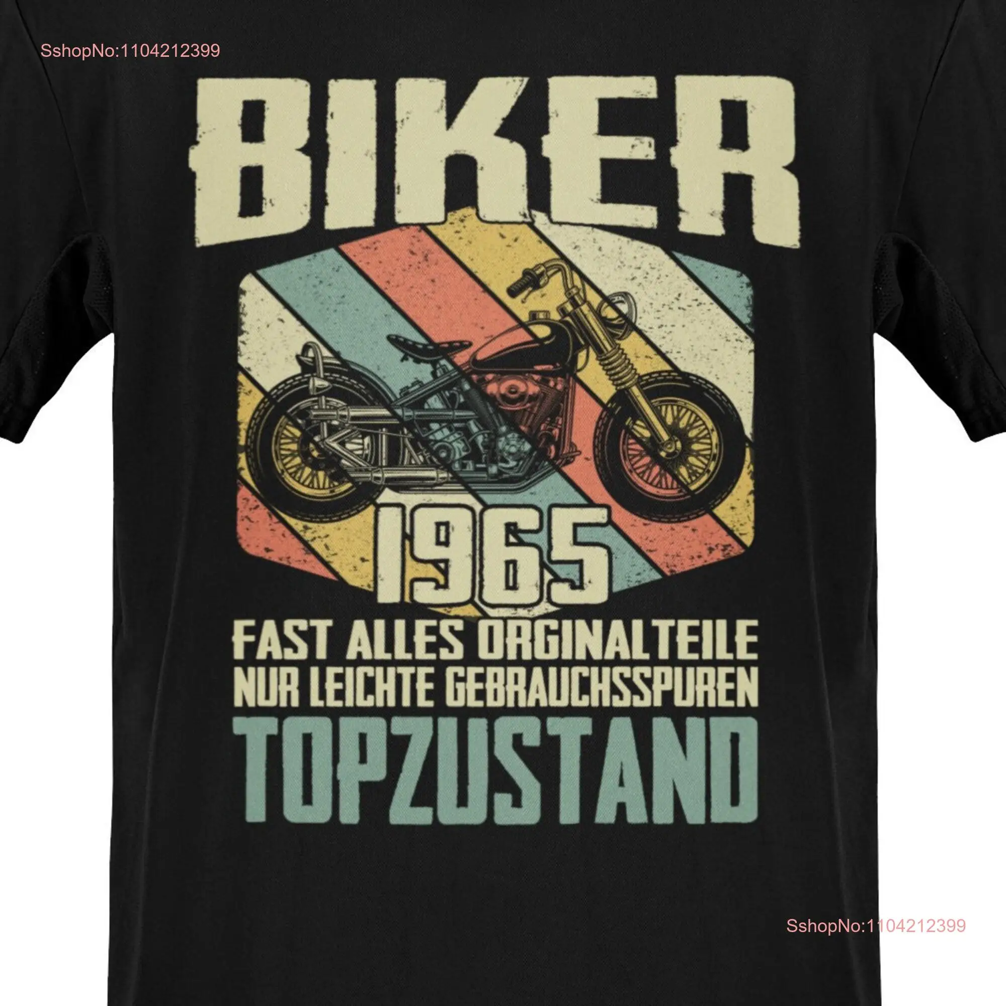 59th Birthday Motorcycle T Shirt 59 Years 1965 Motorcyclist Biker Retro long or short sleeves