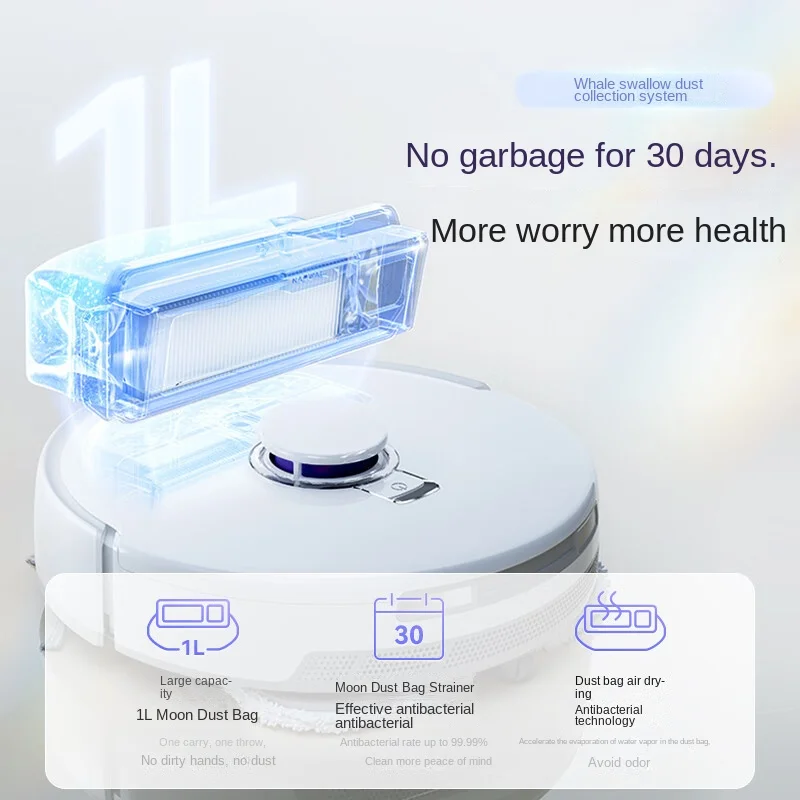 Cloud. Whale sweeping robot J4 sweeping, towing, drying, automatic cleaning, automatic water tank version, original and genuine.