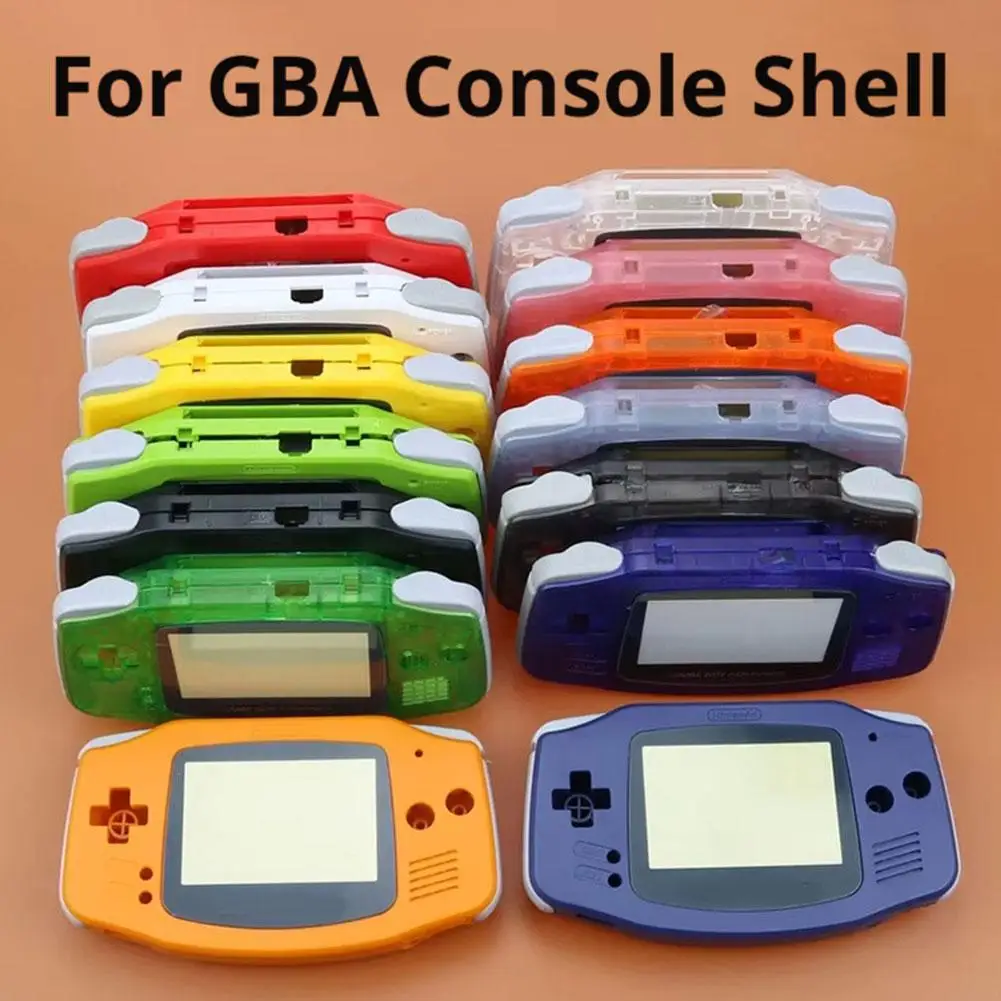 14 Estilos de Carcaça de Substituição Avançada para Console de Jogos GBA, Kit Completo de Carcaça com Botões, Parafusos e Faceplate