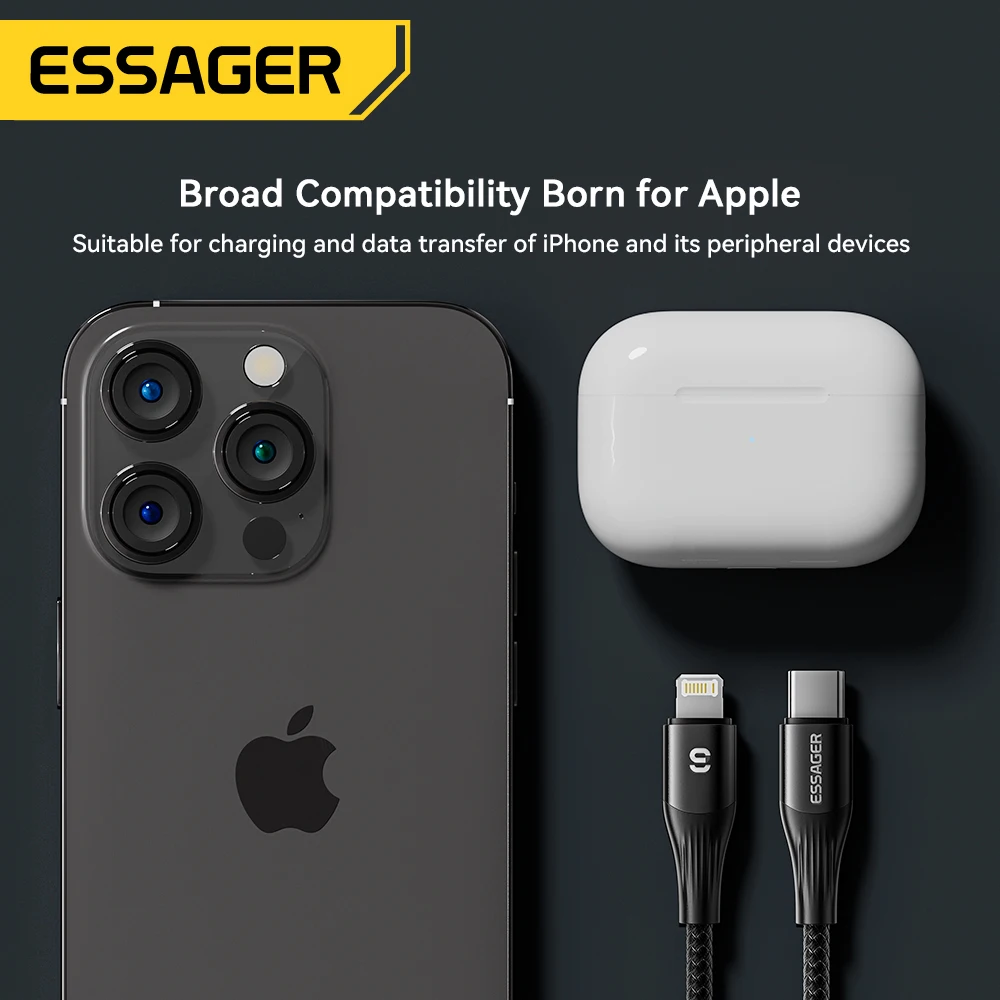 Essager USB Type C Cable For iPhone 14 13 12 11 Pro Max XS PD 20W Fast Charger USB C To Lightning 29W Wire Cord For iPad Macbook