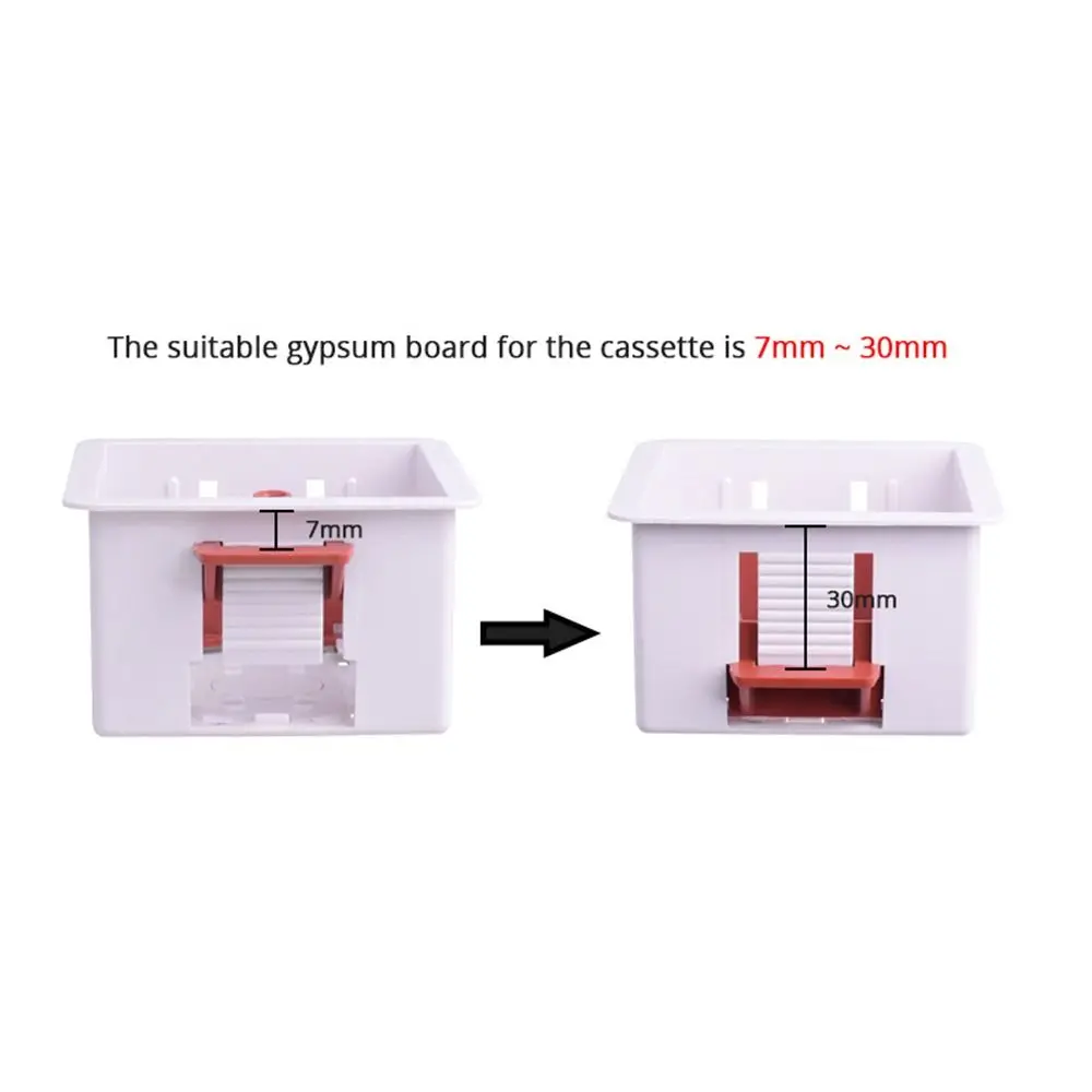 Safe Junction Box Gypsum Board Lining Box Embedded Install White Wall Socket Cassette 86 Type 35/46mm Depth Wall Switch Box Home