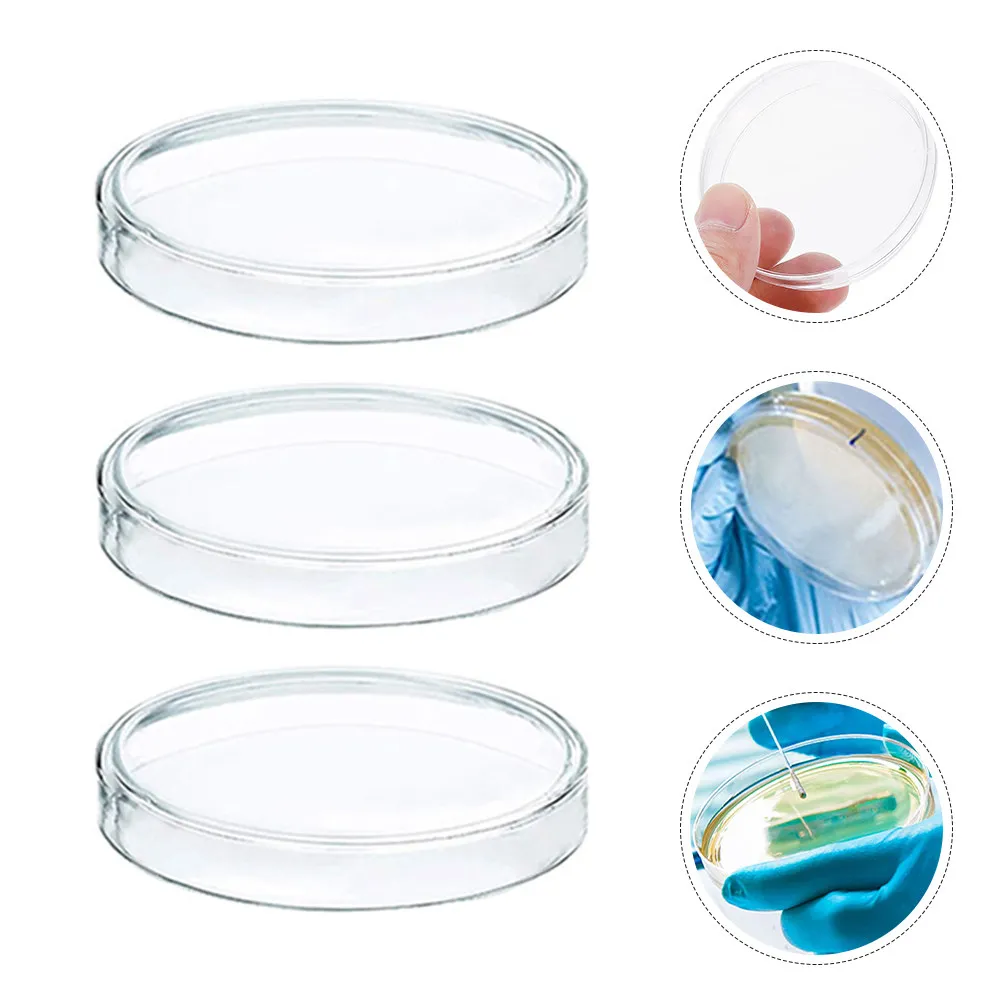 10Pcs Plastic Petri Dishes with Lid Culture Plates Agar Dishes for Laboratory Science Supplies Mushroom Cultivation