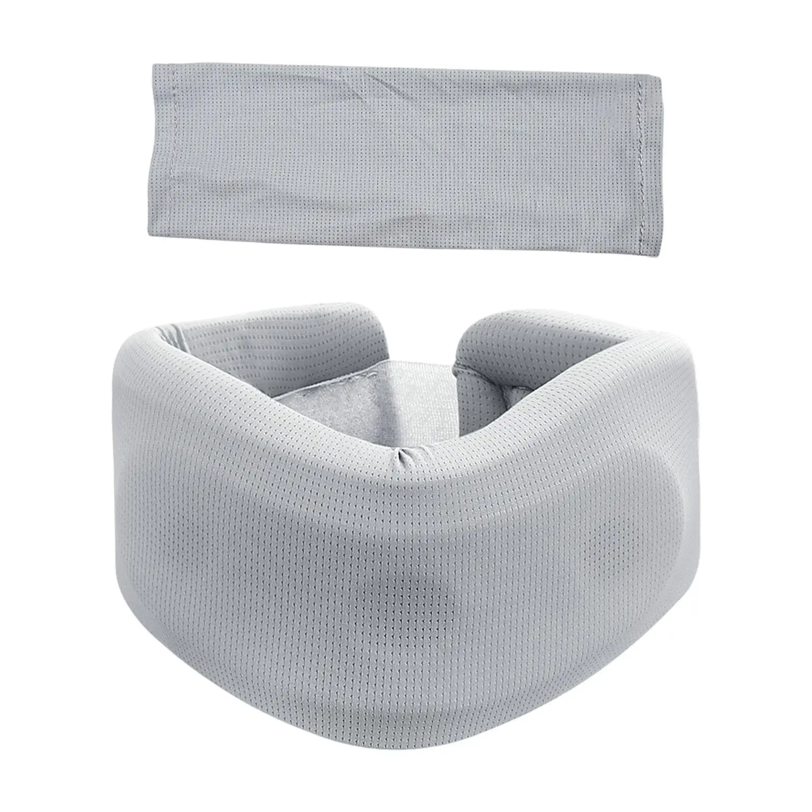 Neck Brace Universal,Portable,Soft,Gray Practical Neck Support Brace Cervical Collar for Plane Women Men Sleeping Office Home