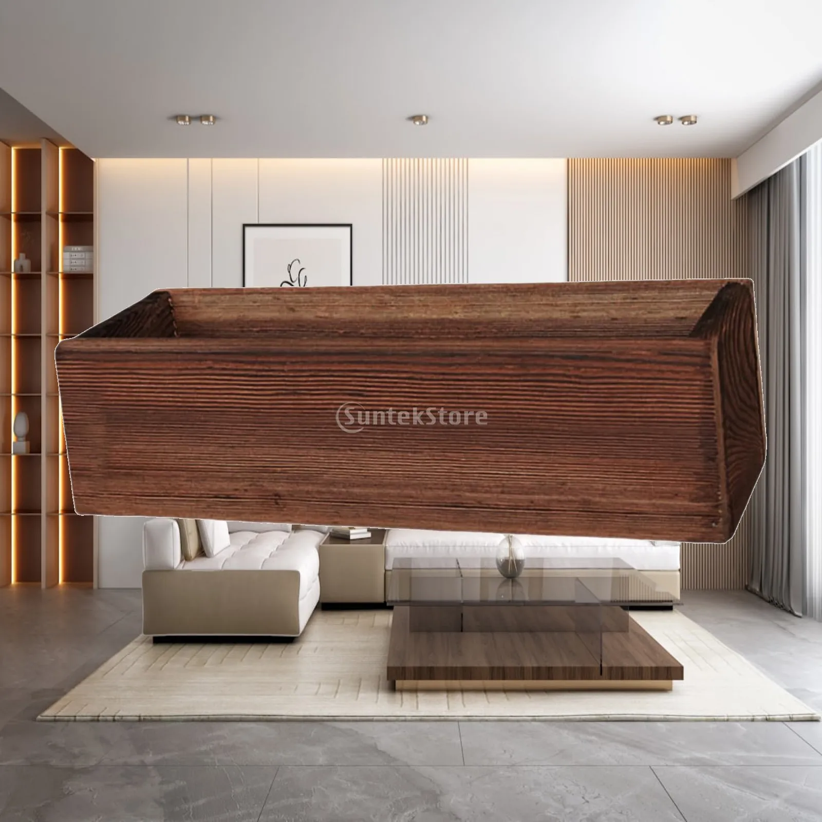 Wood Planter Box Rectangle Modern Design Table Decoration Ideal Gift Plant Pot