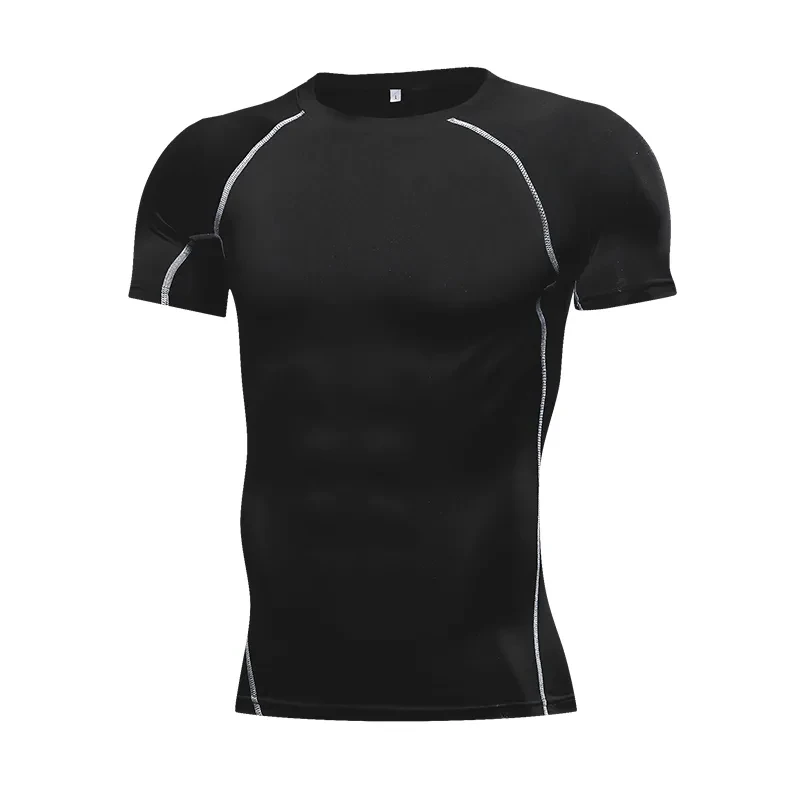 T-shirt da corsa a compressione da uomo Fitness Tight Manica lunga Camicie sportive Allenamento da jogging Top Abbigliamento sportivo da palestra