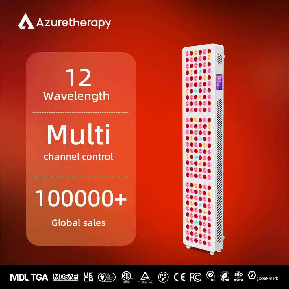 12 Wavelength 900W Full Body Red Light Therapy Panel for Home & Hospital Use Skin Care & Athlete Rehabilitation US Plug