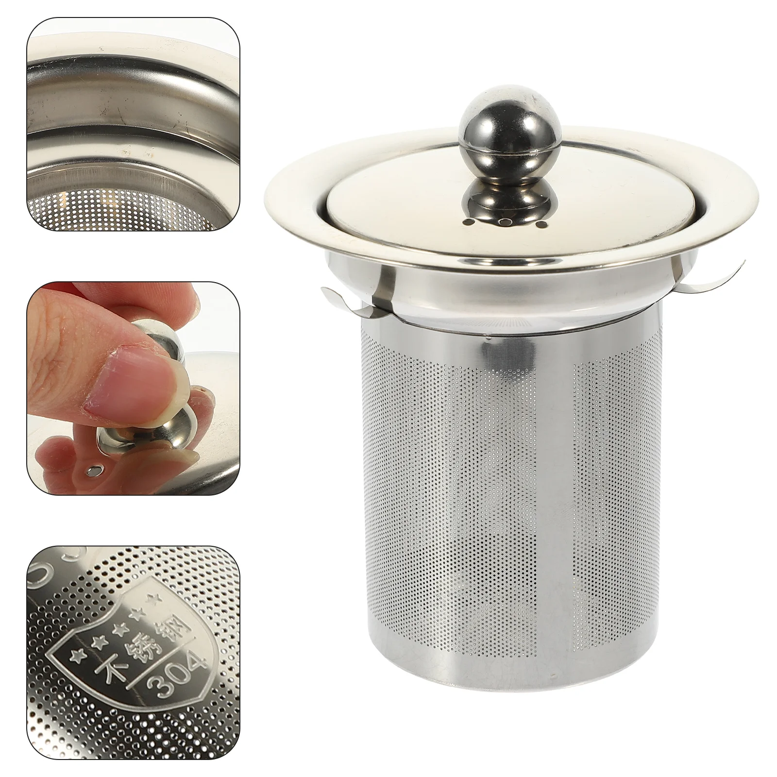 Tea Leak Teapot Strainer Coffee Machines Home Infuser Lids Stainless Steel Infusers Insert Tea Pot Accessories Tea Filter Mesh