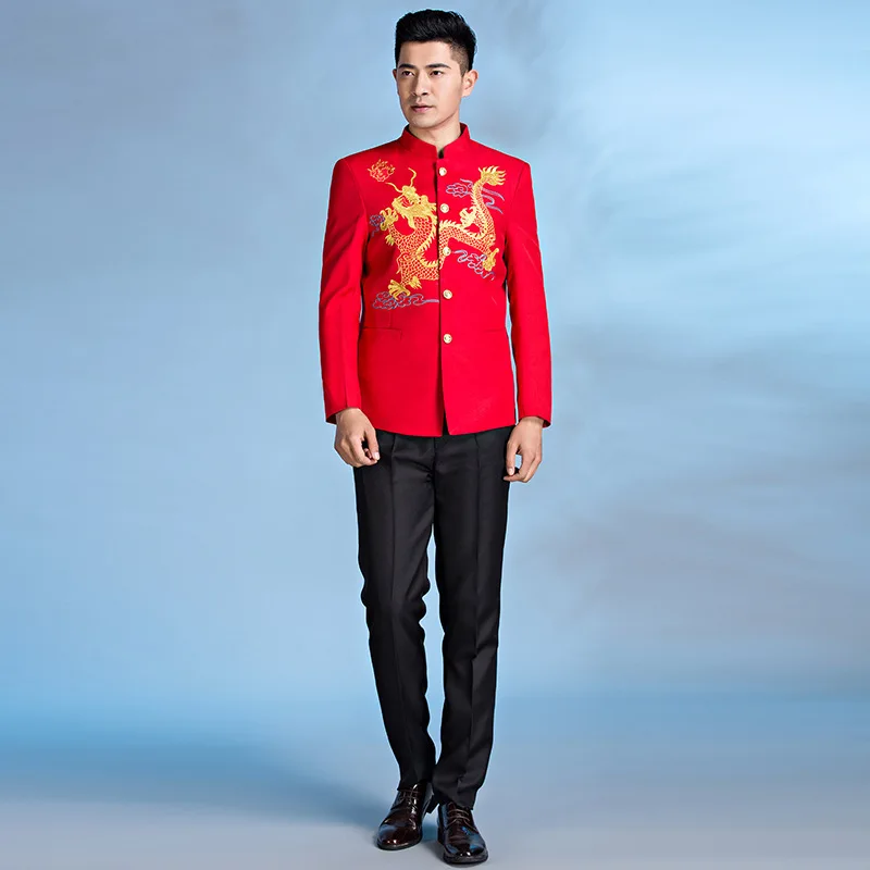 

C8861 Ancient costume Xiuhe suit Zhongshan suit Youth Chinese style groom wedding toast dress