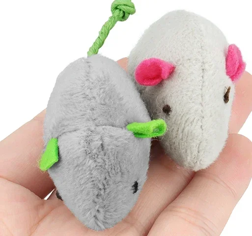 

12 шт., смешанная игрушка для домашних животных, кошачья мята, забавная плюшевая мышь, игрушка для кошек, интерактивная игра для котенка
