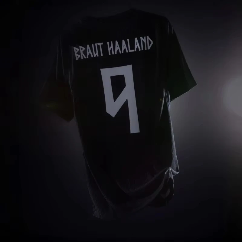 2026 New Norway Haaland No. 9 Themed Jersey – Loose Breathable T-Shirt – Unisex Casual Sports Short-Sleeve Top Family Matching
