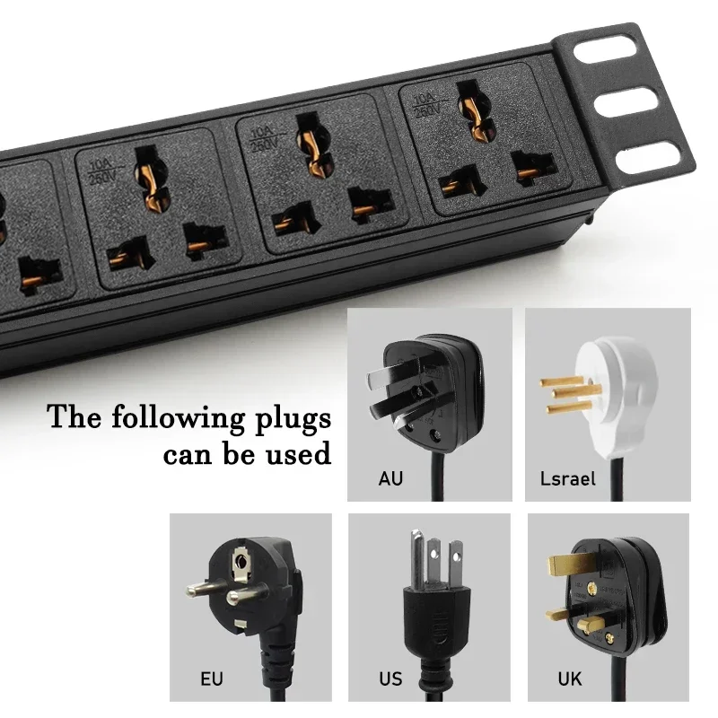 Cabinet rack PDU power strip distribution unit digital voltage measuring instrument 2-6 wireless Universal hole sockets