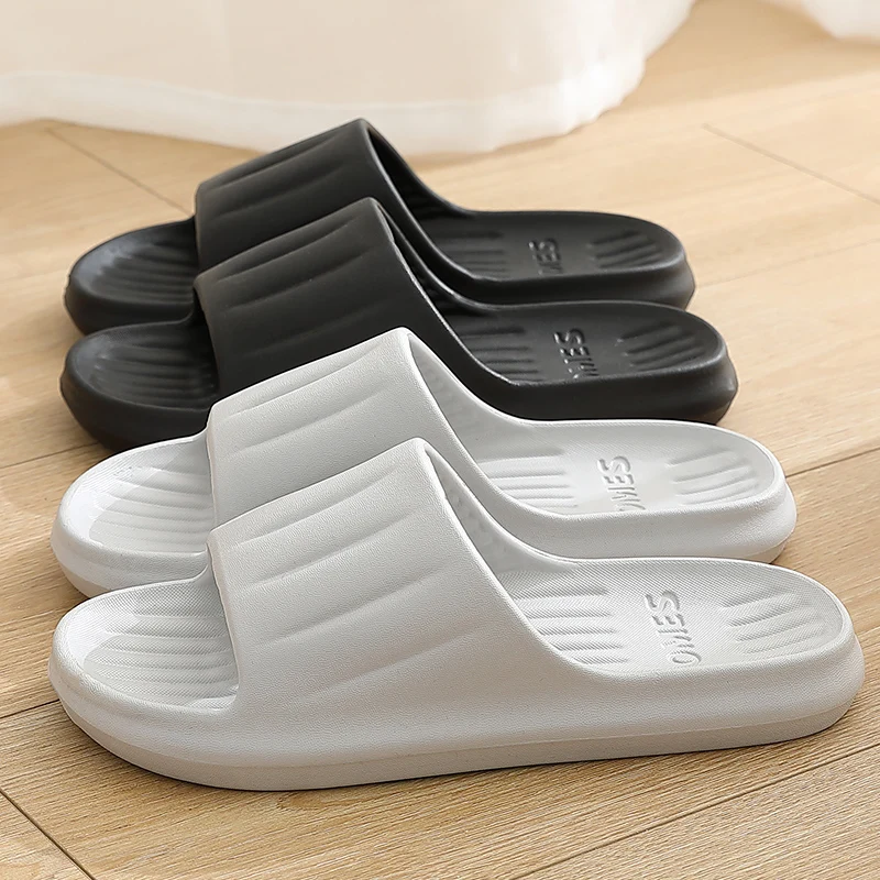 Plus Size 48-49 Outdoor Summer Men Women Flat Slippers Home Couple Non-slip Bath Soft Flip Flops Sandals Slides Boy Couple Shoes