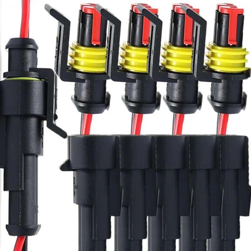 

Водонепроницаемые 2-контактные автоматические электрические разъемы «папа-мама» с проводом для автомобиля, мотоцикла, скутера, морских аксессуаров, инструментов
