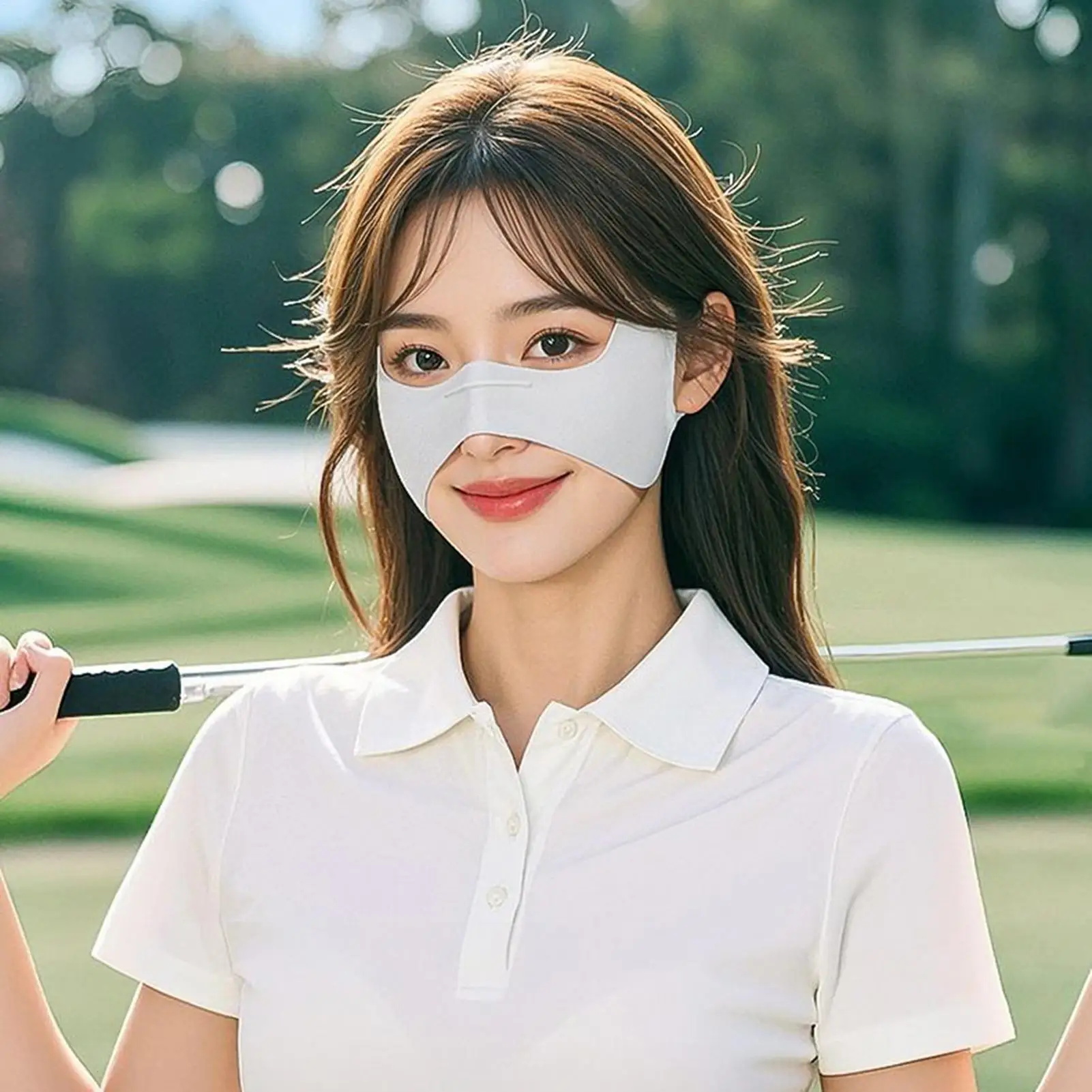 

Summer Ice Silk Mask Breathable Sunscreen Face Scarf Eye Patches Eye Protection Mask Cycling Running Face Masks UV Shield