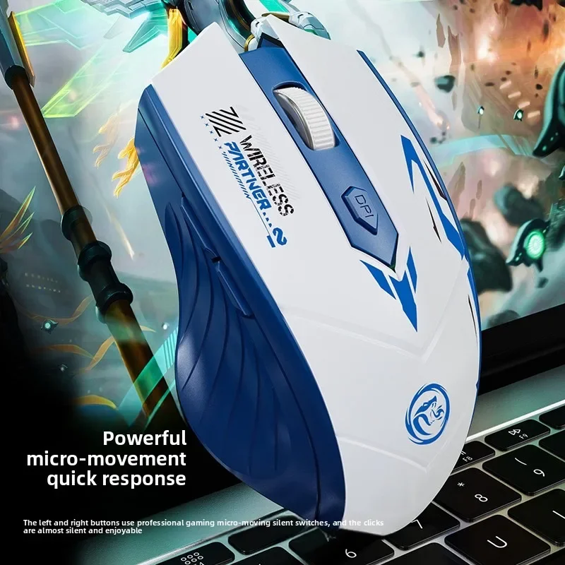 Mysz Bluetooth 2.4G USB Dual Mode Gaming Computer Akumulatorowa Bezprzewodowa Mysz E-Sportowa 1600DPI PC Mysz dla Graczy do Komputera — zdjęcie produktu 5