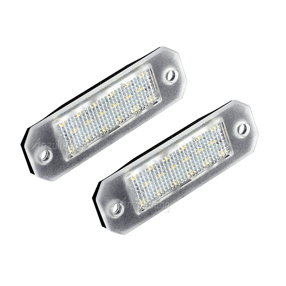 2PCS LED License Number Plate Light Car LampsFor VW Transporter T5 2003~2015 Transporter T6 Barn Door 2015~2019 Caddy 2004-2017