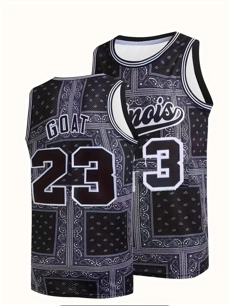 جيرسي كرة السلة # 23 سترة رياضية بدون أكمام برقبة دائرية مناسبة للتدريب والألعاب ملابس صيفية ضرورية للرياضات الخارجية