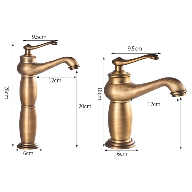 Vidric Bathroom Faucet Antique Bronze Solid Brass Basin Sink Brass Faucets Single Handle Water Mixer Taps Bath Tap torneiras Cra