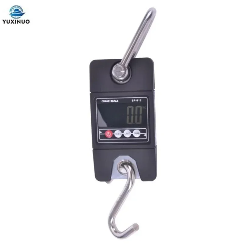 SF-912 Mini LCD Digital Hanging Scale 300KG/0.1KG 300KG/100g Industrial Crane Scale Heavy Duty Hook Scales for Home Farm SF912