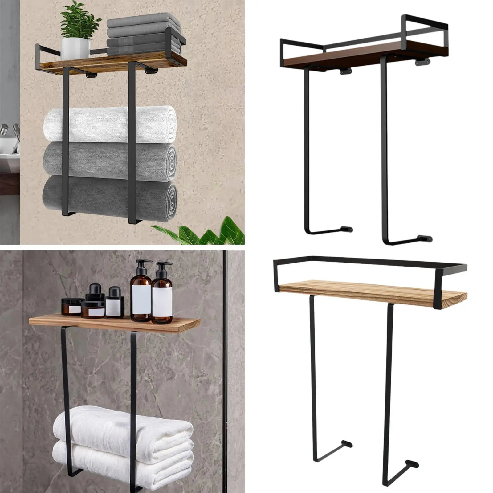 

Вешалка для полотенец Настенная железная спа-хранение Аксессуары для ванной комнаты Хранение полотенец