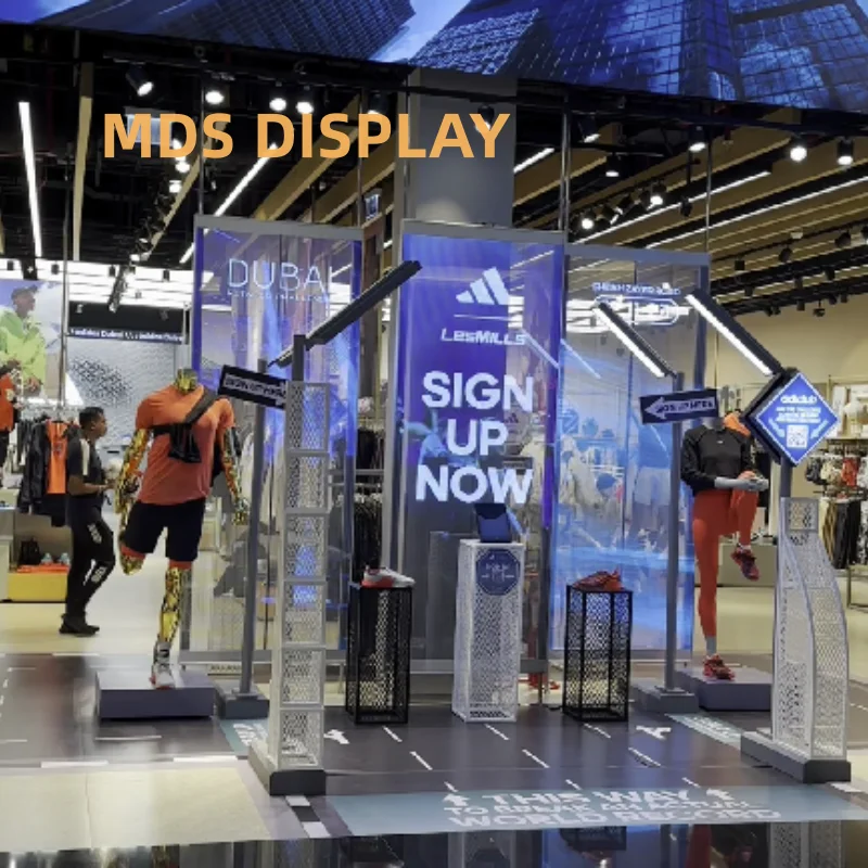 MDS transparent led poster led display  commmercial retail store shoping mall exhibition high quality indoor  advertising