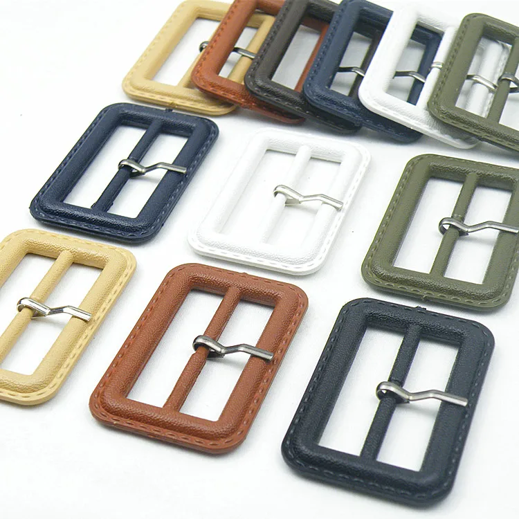High-End Leatherette Belt Buckle Unisex Coat Black Multi-Color Waist Belt Cuff Fastener Versatile Clothing Button DIY Sewing