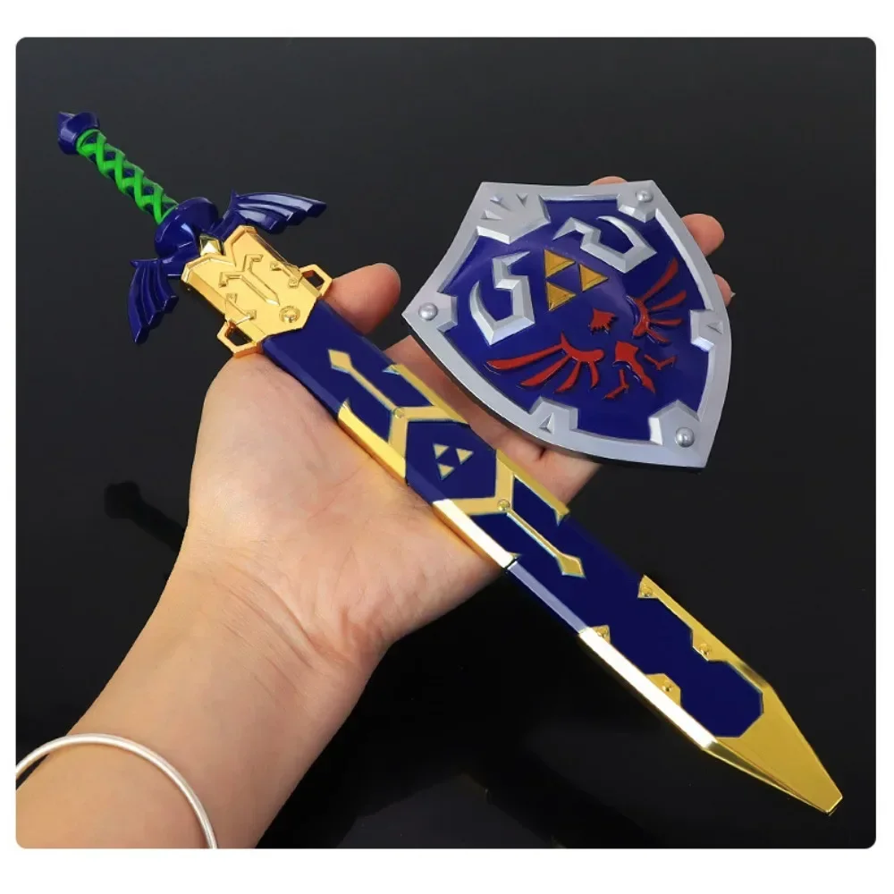 Legende von Zelda Peripherie geräte Legierung Waffe Modell Spielzeug Geschenk box Link Master Schwert Hylia Schild Home Dekoration Zubehör