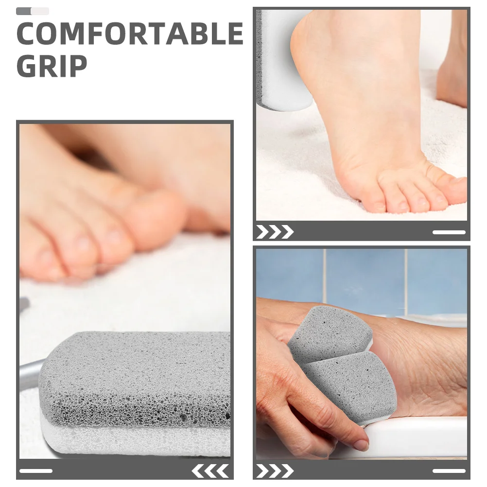 2 Stück doppelseitiger Bimsstein für Füße und Hände, effizienter Hornhautentferner, Pediküre-Schrubber, glattes Hautverjüngungswerkzeug