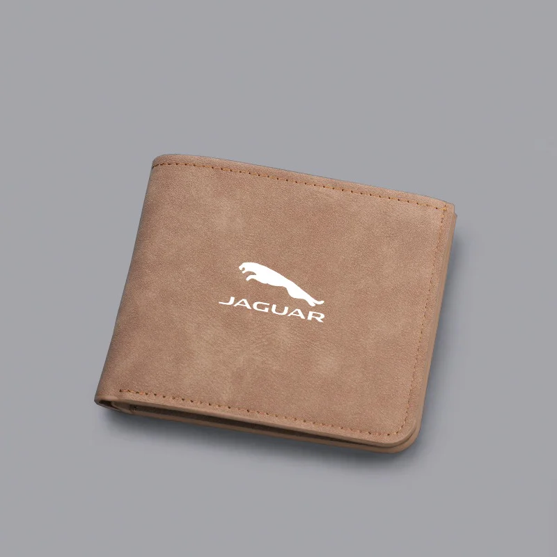 Keyring Leather Business Wallet Car Logo Card Holder Men Coin Purse For Jaguar XF F-pace I-pace XK XE XJ E-pace JS-Racing SV S R view 5