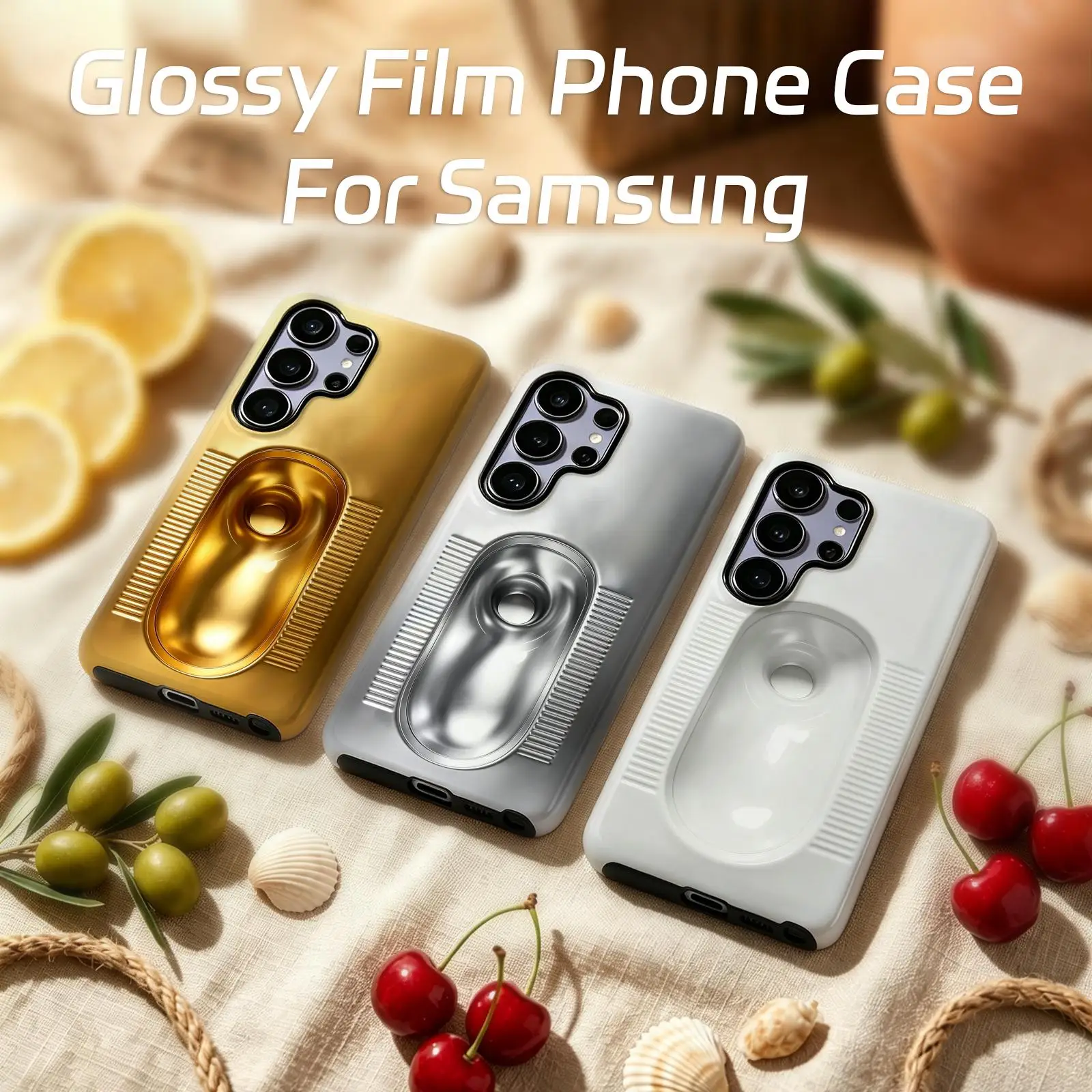 Phone Case For Samsung Galaxy S26 25 S24 S23 S22 S21 Ultra Glossy Film Phone Case Prank chamber pot gift for a friend