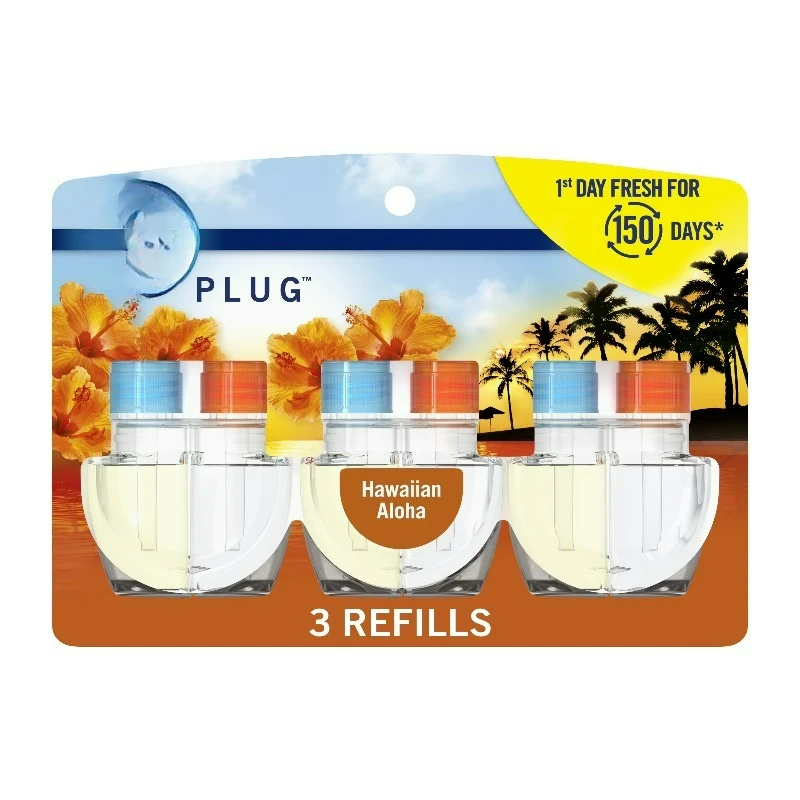 

Ароматизатор для дома, устраняющий запахи, с ароматом гавайского алохи, 3 сменных блока