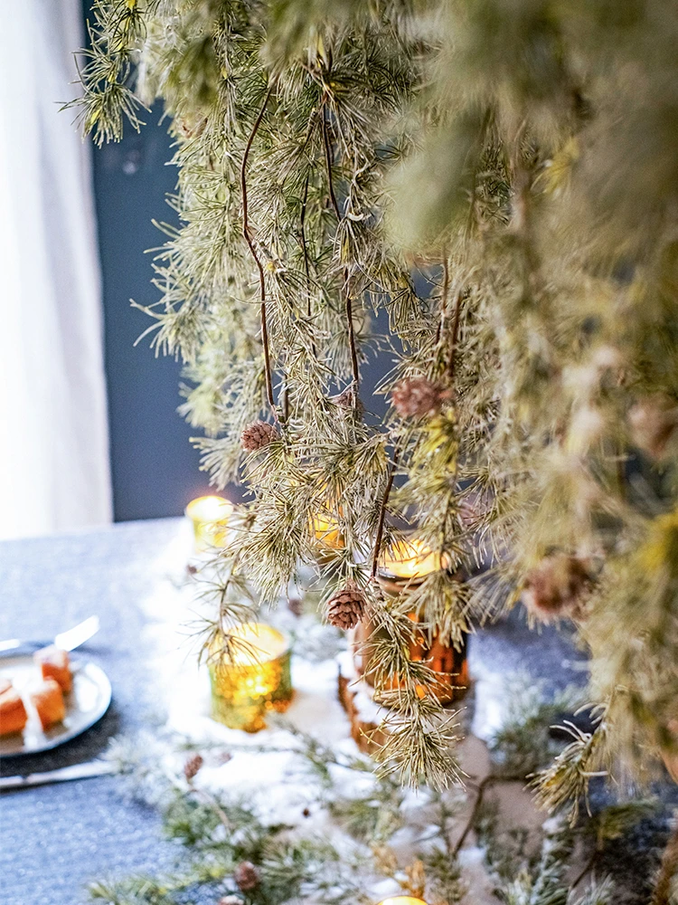 Guirnalda de Navidad para el hogar, enredadera Artificial colgante, Planta artificial decorativa de Navidad, 2022