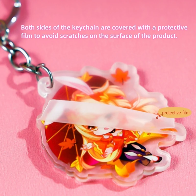 2D FLAT 6cm/2.36inch 1 Piece Custom Pet Photo Keychain - Car Keychain, Unique Animal/Character Themed Pendant Gift