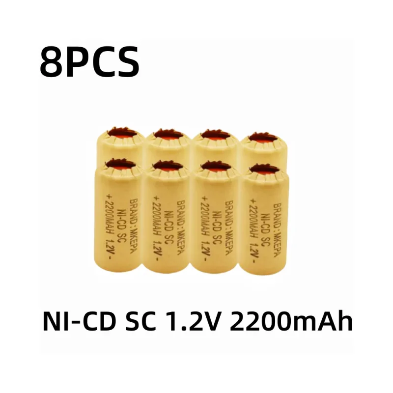 1-20 pz cacciavite trapano elettrico batterie SC 1.2V 2200mAh Ni-Cd batteria ricaricabile