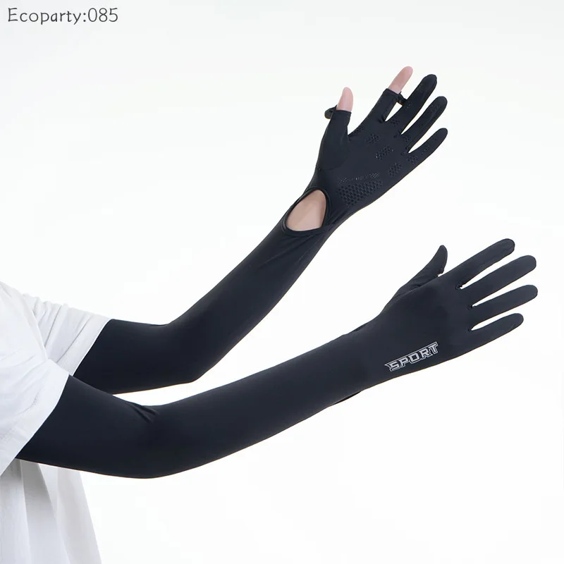 

Sun-protective Cooling Arm Sleeves Outdoor Sports and Driving UV-protective Arm Sleeves Touchscreen-compatible Flip-up Fingers