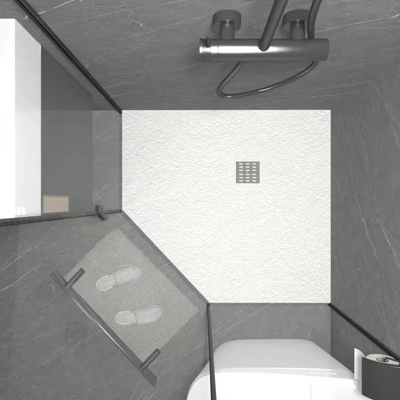 New Product Anti-Slip One-Piece Solid Sintered Stone Shower Tray Accepts Customized Size